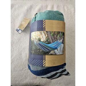 Traveler Hammock Cotton Blend  - Blue, 250 lb Capacity Compact Lightweight‎ New
